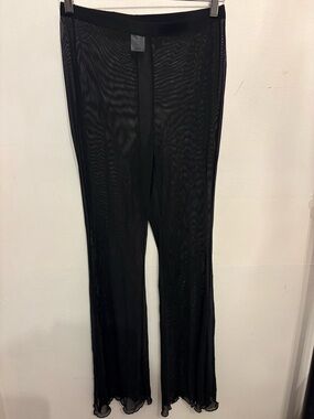 wild fable Black Sheer Mesh Swim Cover-Up Pants